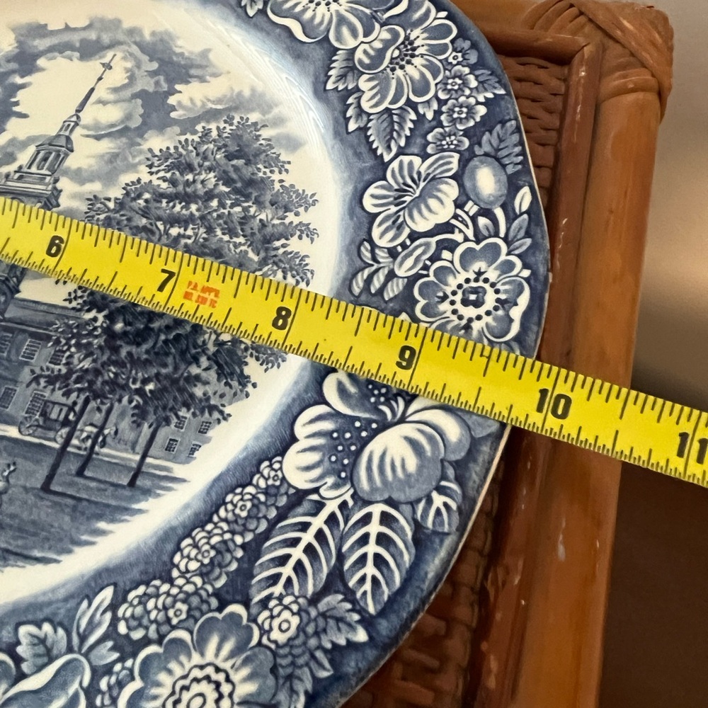 Vintage Staffordshire Ironstone Liberty Blue Retired Pattern Historic Plate - Picture 8 of 11
